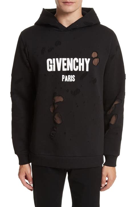 blurred givenchy paris hoodie price|givenchy destroyed hoodie.